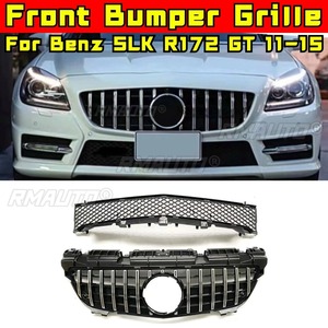 Bandes décoratives pour calandre de voiture, kit carrosserie, calandre avant pour Mercedes Benz SLK R172 GT 2011-2015, extérieur - Product Image 2