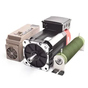 Whole Set 90mm 6000rpm Belt Drive Cylinder Cnc Spindle Mige Servo Motor Bt30 Spindle Mil Bt 30 Cnc Belt Drive Spindle