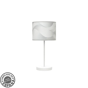 Lampe de table 1xe14 blanc/gris 42x17x17cm - éclairage décoratif, idéal pour les tables et les espaces modernes. - Product Image 1