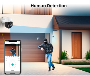 KERUI 8MP rilevamento umano esterno PTZ Camera POE Smart Home 4K CCTV telecamera di sicurezza sistema di sorveglianza telecamera di rete - Product Image 5