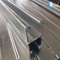 Profilés en C galvanisés sur mesure 41x41 ou 41x21, rails rainurés Unistrut pour conduites électriques, système de montage solaire