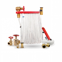 Ensemble de support pour tuyau d'incendie avec buse à robinet d'angle, tuyau d'incendie flexible avec raccords filetés