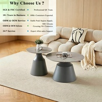 Table basse ronde en marbre moderne et minimaliste pour hôtel, ensemble de tables de réception, artisanat de pointe OKAY