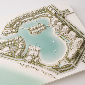 Maquette architecturale <span class=keywords><strong>de</strong></span> luxe pour projets immobiliers <span class=keywords><strong>de</strong></span> complexes balnéaires en bord <span class=keywords><strong>de</strong></span> mer, modèle <span class=keywords><strong>de</strong></span> présentation personnalisé pour la communauté <span class=keywords><strong>de</strong></span> lagunes - Product Image 3