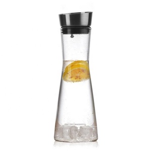 <span class=keywords><strong>Caraffa</strong></span> in <span class=keywords><strong>Vetro</strong></span> Borosilicato Resistente al Calore con Coperchio in Acciaio Inossidabile per Succhi e Tè Freddo - Product Image 1