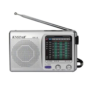 ราคาถูกโลกวงวิทยุ KNSTAR Fm Am Sw วิทยุแบบพกพาเครื่องรับวิทยุ KK-9
