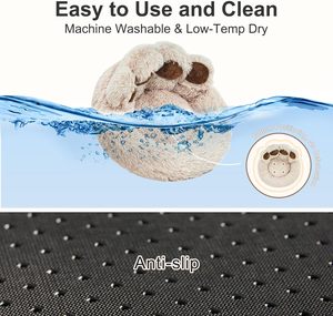 Pet Dog & Cat <b>Bed</b> Round Striped Wood Sustainable All-Season Warm <b>Comfortable</b> Removable Washable for Small Dogs - Product Image 6