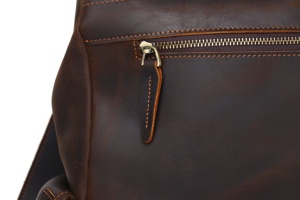 2025 Vintage <span class=keywords><strong>in</strong></span> <span class=keywords><strong>pelle</strong></span> di vacchetta da viaggio fatta a mano cavallo pazzo <span class=keywords><strong>in</strong></span> <span class=keywords><strong>pelle</strong></span> zaino da <span class=keywords><strong>uomo</strong></span> genuina da 16 pollici borsa per Laptop con cerniera alla moda invernale - Product Image 6