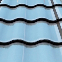 Tuile solaire à triple courbe pour BIPV 25W 32W, tuile solaire CIGS étanche rouge pour villas européennes, énergie renouvelable