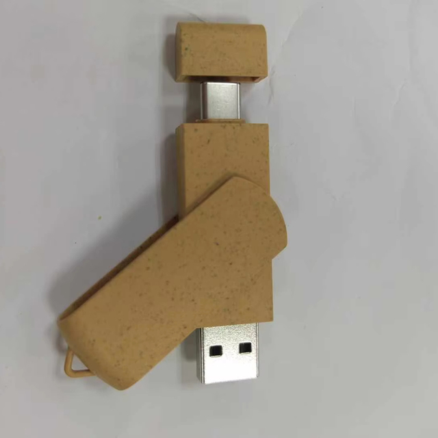 2 in 1 Degradable Paper Swivel Type c Mini Usb Flash Drive 64gb 1tb,environment Paper Swivel Type-c Usb Flash Drive 8gb-2tb
