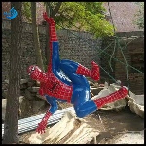 Statue en résine de fibre de verre personnalisée de <span class=keywords><strong>super</strong></span>-<span class=keywords><strong>héros</strong></span> d'anime classique, grande taille, <span class=keywords><strong>Marvel</strong></span> Spider-Man, écologique, faite à la main, style sportif - Product Image 6