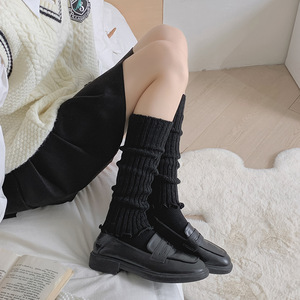 2026 Style Preppy Japonais, Couvre-jambes tricotés à volants, style ample, pour bottes <span class=keywords><strong>et</strong></span> mocassins, chauds <span class=keywords><strong>et</strong></span> tendance au quotidien - Product Image 1