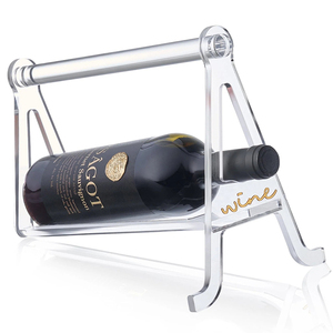 Acrylique Renne Porte-Bouteille De Vin De Noël Table Champagne Rack Clair Lucite Présentoir Décoratif De Vin pour La Fête De Vacances - Product Image 5