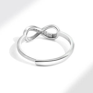 Natuna Infinity Jewelry Bague décontractée en argent sterling 925 plaqué zircon Bague de luxe Bague ajustable en argent sterling 925 - Product Image 5