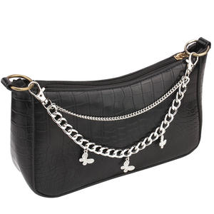 Accesorio de Moda para Bolsos: Cadena Metálica con Dijes de Estrella para Bolsos de Hombro de Mujer, Primavera 2024, Patrón de Cocodrilo - Product Image 3