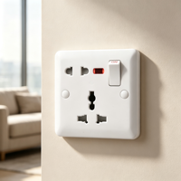 Prise murale universelle personnalisée OEM multi-trous avec indicateur néon pour usage domestique, vente en gros