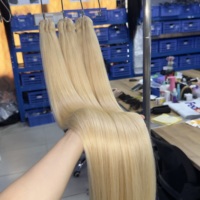 Perruques de cheveux humains vietnamiens vierges de qualité supérieure, couleur personnalisée, lisses et raides, avec mèches blondes 613 bouclées birmanes