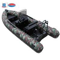 Meilleure vente CE 7 capacité haute vitesse nervure 480 Orca Hypalon Deep-v aluminium coque rigide gonflable nervure bateau à vendre