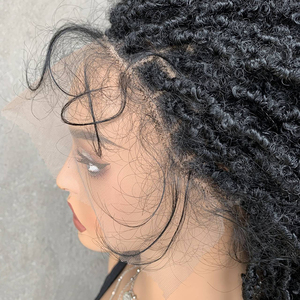 Perruque tressée pré-bouclée en dentelle complète, style Butterfly Locs, 10-26 pouces, avec dentelle HD, pour femmes africaines - Product Image 5