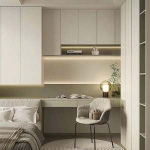 Minimalist Style Integrated <b>Cabinet</b> Bedroom Set With Wardrobe Desk Tatami Bed All in One Comfortable Space - Product Image 3