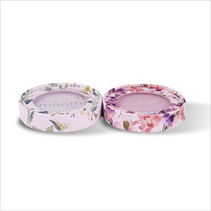 Caja cilíndrica con diseño de personalidad, cilindro corto de papel rosa - Product Image 1