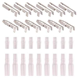 Terminales de crimpado de desconexión rápida para ingeniería química, 150 unidades, bloques de terminales macho y hembra de latón con inserciones de clips de resorte - Product Image 3