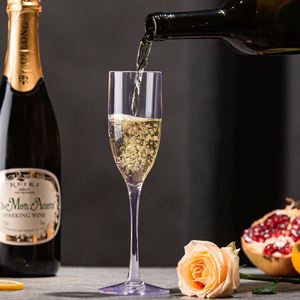 Flûtes à champagne élégantes en plastique violet, verres à vin en acrylique incassables en gros, flûtes réutilisables pour bar à mimosa, mariage, fête - Product Image 3