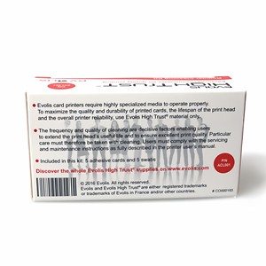 Imprimante de cartes <span class=keywords><strong>Evolis</strong></span> Primacy Kit de nettoyage <span class=keywords><strong>Evolis</strong></span> ACL001 5x Cartes de nettoyage adhésives & Tampons de nettoyage - Product Image 4