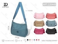 Bolso de hombro de tela lavada para mujer Ld, con una sola correa, cierre de cremallera, uso diario, azul - Product Image 3