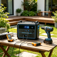 1120Wh LiFePO4 Tragbare Powerstation 1200W Reiner Sinuswellen-Solargenerator PD 100W Kabelloses Laden WLAN-App Netzunabhängiges Camping