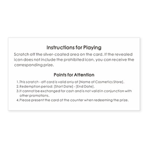 2025 New Scratch Win <b>Ticket</b> Free Design Security Data Digital Printing Scratch Cards Custom Scratch Paper - Product Image 3