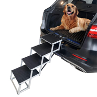 Escaliers pliables pour chiens en gros pour voiture, 5 ou 6 marches, en aluminium, pour SUV, VR, OEM, ODM, direct usine