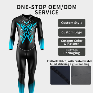 Tùy chỉnh 2 đến 5mm Triathlon Wetsuit cho nam giới làn da mịn màng Wetsuit mở nước bơi hiệu suất cao su tổng hợp phù hợp với với dây kéo ly Khai - Product Image 3