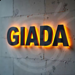 Enseignes lumineuses LED 3D personnalisées avec logo rétroéclairé, lettres en acier inoxydable pour entreprises, magasins, bureaux, enseignes murales - Product Image 2