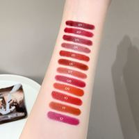 MAGIC CASA Rouge à lèvres mini capsule 12 couleurs - Formule crème minérale Parfum chocolat tendance Longue tenue Portable Vente en gros