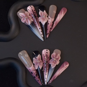 Phong Cách Mới Thêm Dài Ballerina Thiết Kế Abs Nhân Tạo Móng Tay Với Nhãn Hiệu Riêng Báo Chí Móng Tay - Product Image 1