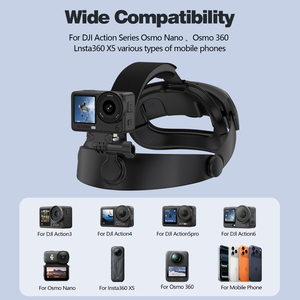 Soporte de Correa para la Cabeza Compatible con Cámaras <span class=keywords><strong>GoPro</strong></span>/Hero/Silver Session/Hero Fusion/Max/Para DJI Osmo Action - Product Image 6