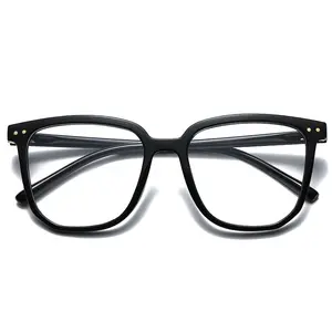 투명 컴퓨터 안경 프레임 여성 남성 안티 블루 라이트 사각형 안경 차단 안경 광학 안경