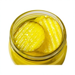 Crinkle Cut <b>Pickled</b> Cucumbers in Vinegar Brine Mason <b>Jar</b> Packaging | Sour Flavor | Peeled | Room Temperature Storage - Product Image 4