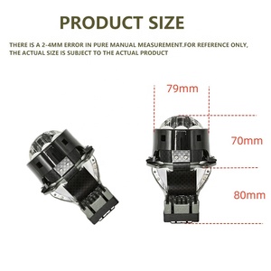 IDISON Z6 fabbrica vendita calda 3 pollici 88W tre colori doppio Multi-funzione obiettivo proiettore anteriore giallo bianco Biled per la nuova auto Prius - Product Image 3