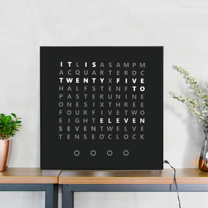 Reloj de Pared Eléctrico Extra Grande con Pantalla de Texto en Francés, Brillo Ajustable, Alimentado por USB, LED Negro, Muestra la Hora en Francés - Product Image 5
