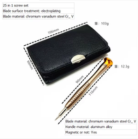 Jeu de tournevis portable 25 en 1 pour outils de tournevis de démontage de téléphone portable adaptés aux appareils informatiques