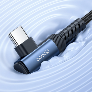Câble Toocki 60W en alliage d'aluminium, design coudé et <span class=keywords><strong>anti</strong></span>-pliage, charge PD 60W pour usage domestique, idéal pour les gamers - Product Image 1