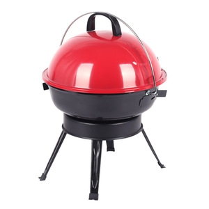 Portable Mini Charcoal BBQ Grill Round American Style With Folding Legs Outdoor Use - Product Image 3