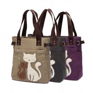 Bolsa de Mano Impermeable de Lona para Mujer, Diseño Simple de Alta Calidad con Cierre de Cremallera y Bolsillo Interior - Product Image 6