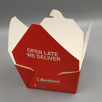 Boîtes en carton blanc jetables personnalisées pour la nourriture frite et les salades, pour l'emballage de la restauration rapide