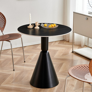 <span class=keywords><strong>Tavolo</strong></span> da Pranzo Circolare Moderno in Pietra per Cucina, Feste, Negozi di Tè, Balcone - Arredamento Casa, Mobili per Sala da Pranzo Smontabili - Product Image 4