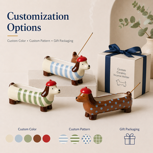 Porte-encens moderne et mignon en céramique pour la maison, support pour encens au bois <span class=keywords><strong>de</strong></span> santal et spirales anti-moustiques - Product Image 5