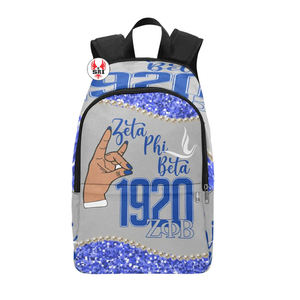 Mochila de poliéster para mujer con bordado de la hermandad Zeta Phi Beta |   Mochila de Viaje Personalizada Sublimada para Mujeres de la Hermandad ZPB - Product Image 5