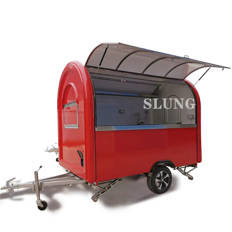 Tiêu Chuẩn Châu Âu Mini Mobile Thức Ăn Nhanh Trailer Cho Sự Kiện Đường Phố, Mobile Catering Trailer